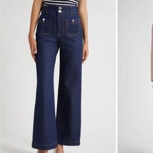 NWT Veronica Beard Taylor High Rise Wide Leg Jeans Sz 30